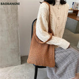 Vintage Wool Shoulder Bag for Women