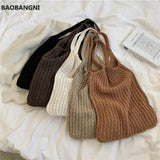 Vintage Wool Shoulder Bag for Women