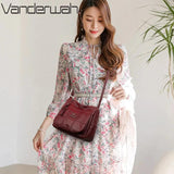 Crossbody Bag Pu Leather Soft Messenger Bags Retro Woman