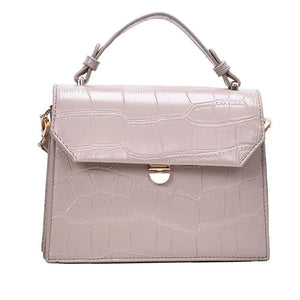 Stone Patent Crossbody Bags Small Handbag PU Leather Hand Bag
