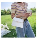 Stone Patent Crossbody Bags Small Handbag PU Leather Hand Bag
