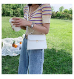 Stone Patent Crossbody Bags Small Handbag PU Leather Hand Bag