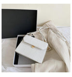 Stone Patent Crossbody Bags Small Handbag PU Leather Hand Bag