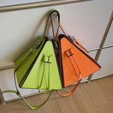 Women's Leather Shoulder Bag High Quality Crossbody Triangle Bag