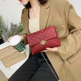 Lingge Embroidery Camera Crossbody Bag Women