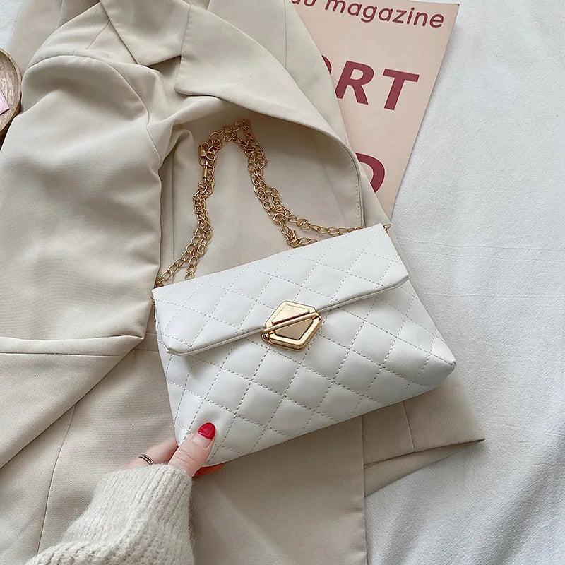 Lingge Embroidery Camera Crossbody Bag Women