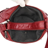 Women Crossbody Shoulder Bag Soft Leather Multi-pocket Female Sac
