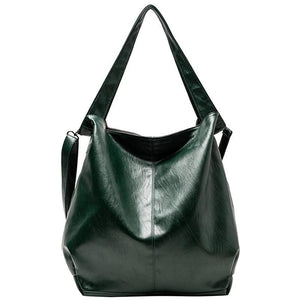 Vintage Tote Leather Shoulder Bag Women Large Capacity Top Handle Crossbody Bag