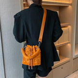 Vintage Shoulder Bag For Women Soft Handle Zip Letter Bag