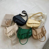 Mini Flap Crossbody Bag Spring Handbag Solid Shoulder Bag for Women