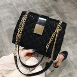 Lace Women's Handbag Diamond Pattern Chain Shoulder Bag for Women's Totes