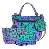 Geometric Luminous Tassel Shoulder Bag Set