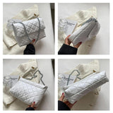 Lozenge Shoulder Bag Crossbody PU Leather Armpit Bag