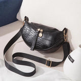 Crocodile Pattern Zipper Chest Bag for Women