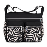 Geestock Women's Crossbody Bag Waterproof Nylon Flower Shoulder Messenger Bag