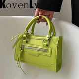 Leather Crossbody Shoulder Bag for Women Solid Color Handbag