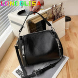 Women Messenger Bags Bucket Bag Leather Crossbody Handbag Bolsa