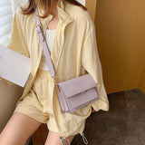 Solid PU Leather Crossbody Bags For Women Summer Handbags And Purses