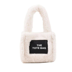 Faux Fur Large Tote Bag Soft Plush Women's Fluffy Shoulder Bag