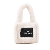 Faux Fur Large Tote Bag Soft Plush Women's Fluffy Shoulder Bag