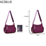 Women Casual Messenger Bag Waterproof Nylon Shoulder Large Capacity Handbags Tot