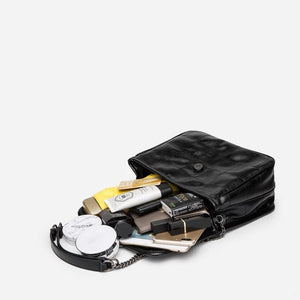 Leather Messenger Bag Women Handbag Retro Chain Clutch Bag