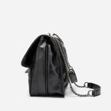 Leather Messenger Bag Women Handbag Retro Chain Clutch Bag