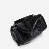 Leather Messenger Bag Women Handbag Retro Chain Clutch Bag