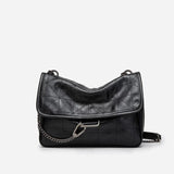 Leather Messenger Bag Women Handbag Retro Chain Clutch Bag