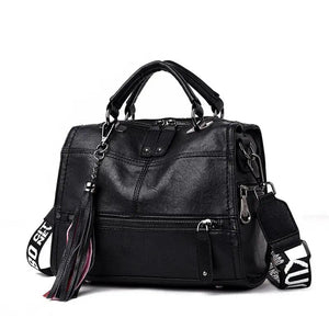 Leather Tassel Women's Shoulder Bag High Ladies Handbag