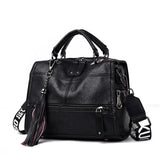 Leather Tassel Women's Shoulder Bag High Ladies Handbag