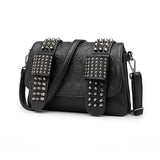 Skull Rivet Shoulder Bag Women Large Capacity Messenger Bag