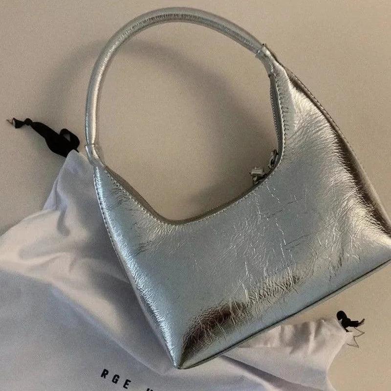 Richme Y2k Silver Ladies Shoulder Bag Casual Sac A Main Femme