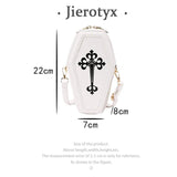 Gothic Cross Coffin Shape Red Shoulder Bag