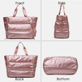 Winter Fluffy Padded Woman Handbag Big Quilted Shopper Bag