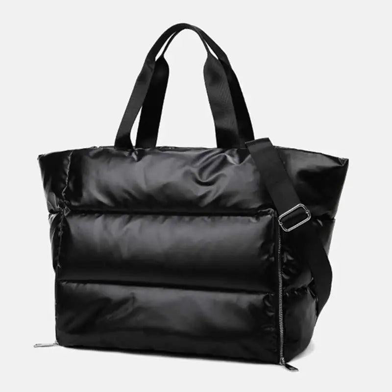 Winter Fluffy Padded Woman Handbag Big Quilted Shopper Bag