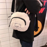 Women Winter Shoulder Bag Small Phone Pouch Warm Messenger Bag