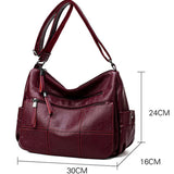2 Layers Leather Shoulder Messenger Handbags for Women