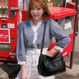 2 Layers Leather Shoulder Messenger Handbags for Women