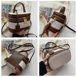 Barrel-shaped Shoulder Bag High Crossbody Square Bag Clutch