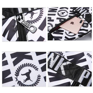 Casual Ladies Nylon Handbag Letter Pattern Shoulder Bag Waterproof
