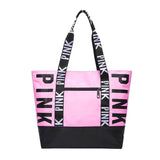 Casual Ladies Nylon Handbag Letter Pattern Shoulder Bag Waterproof