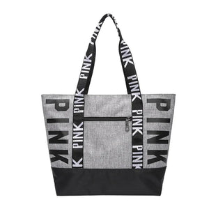 Casual Ladies Nylon Handbag Letter Pattern Shoulder Bag Waterproof