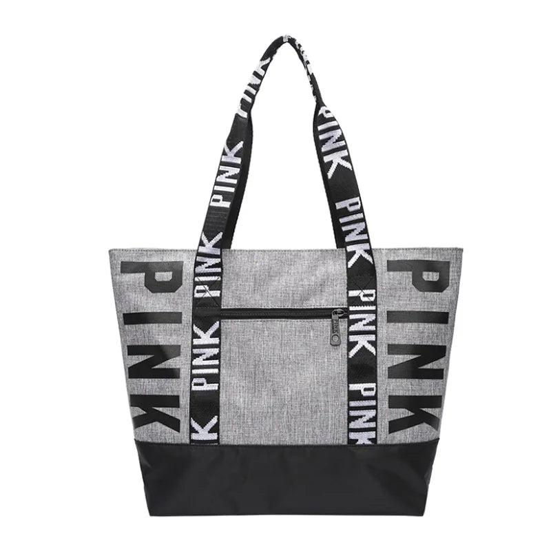 Casual Ladies Nylon Handbag Letter Pattern Shoulder Bag Waterproof