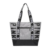 Casual Ladies Nylon Handbag Letter Pattern Shoulder Bag Waterproof