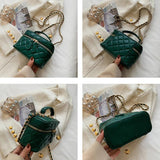 Small Chains Crossbody Bag Square Purses Tote Clutch