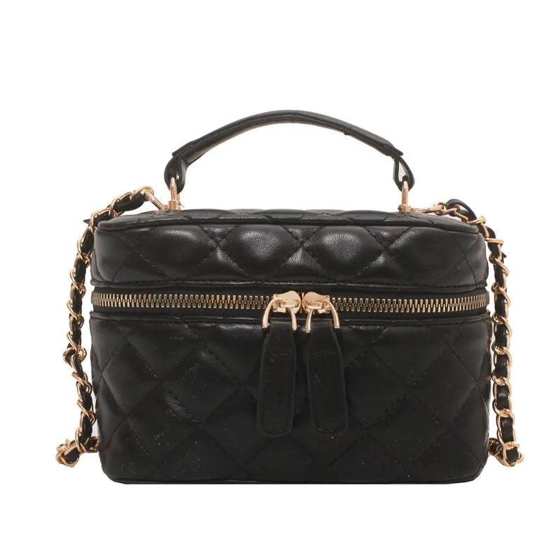 Small Chains Crossbody Bag Square Purses Tote Clutch