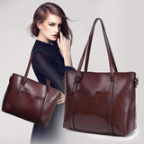 Soft Leather Messenger Bag Large Shopper Totes Shoulder Bag Sac A Main