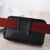 Men's Faux Leather Wallet Double Layer Phone Waist Bag