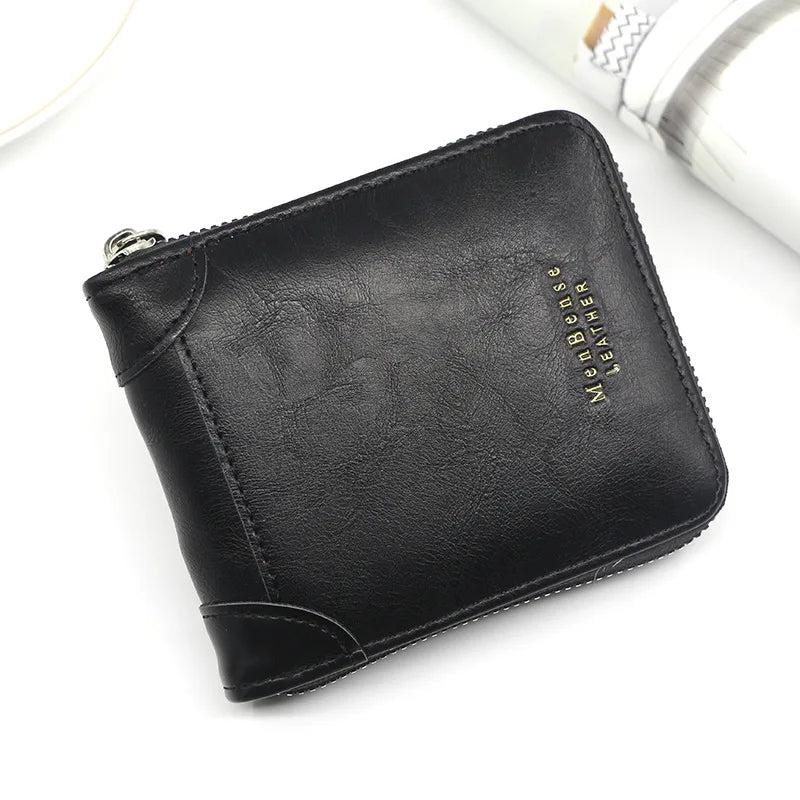 Real Cowhide Men Wallets Short Wallets Portefeuille Homme Solid